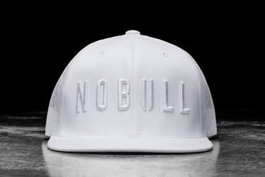 Nobull Flat-Brim Trucker Men's Hats White | Australia (TU2986)